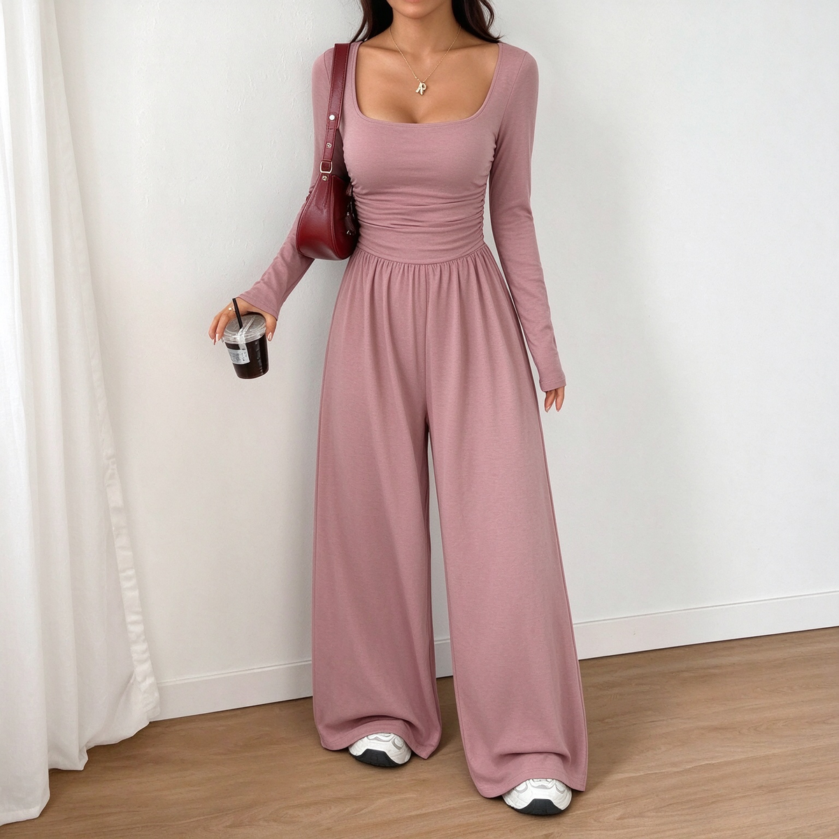 🔥 BESTSELLER | 8PCS $26.99 | Women's Knit Wide Leg Jumpsuit