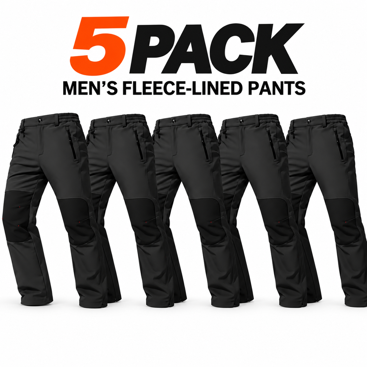 Men's waterproof and warm trousers; waterproof fabric with a pure cotton lining.