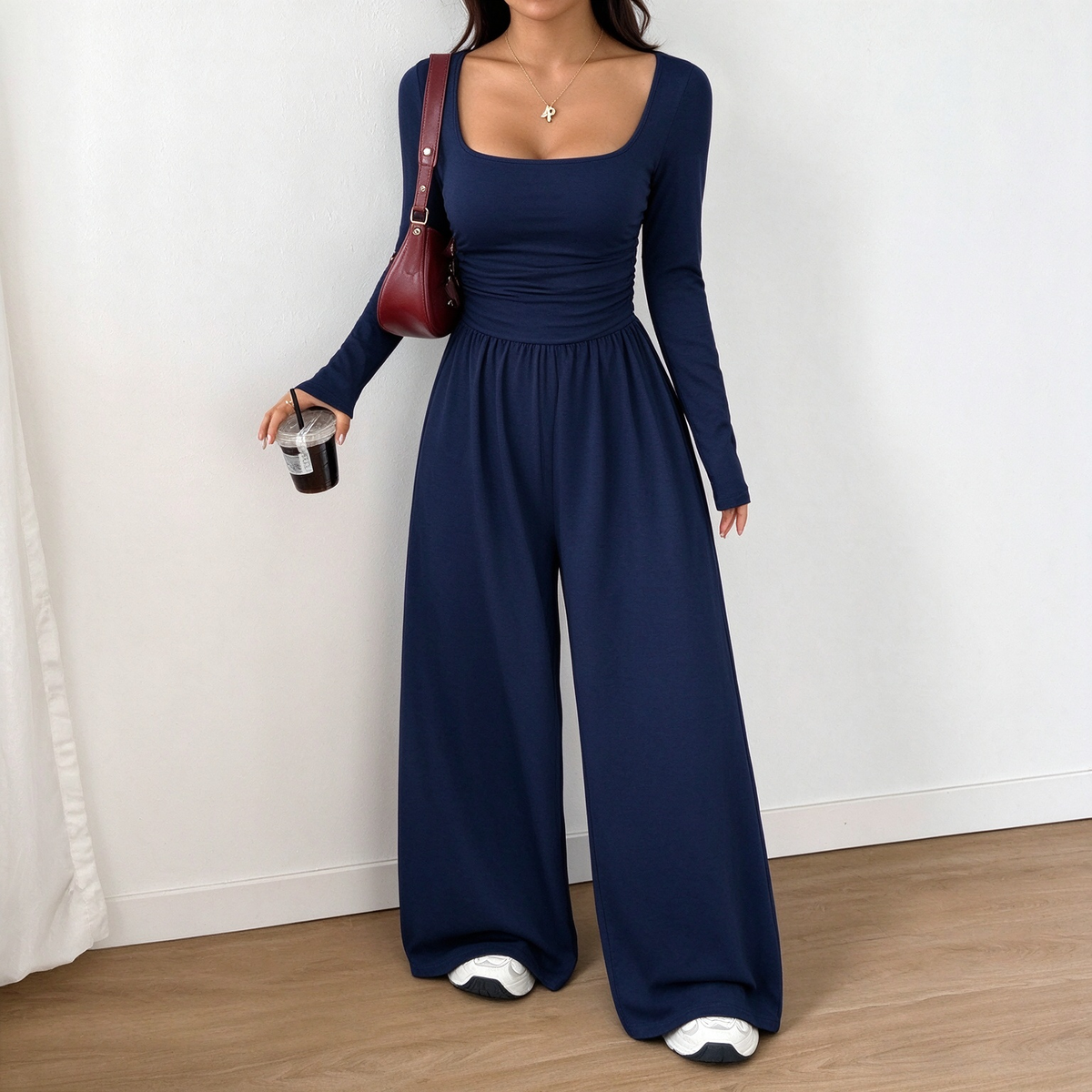 🔥 BESTSELLER | 8PCS $26.99 | Women's Knit Wide Leg Jumpsuit