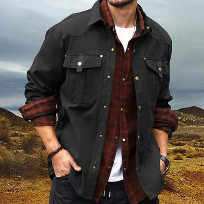 Herren-Flannel-Hemdjacke mit Futter