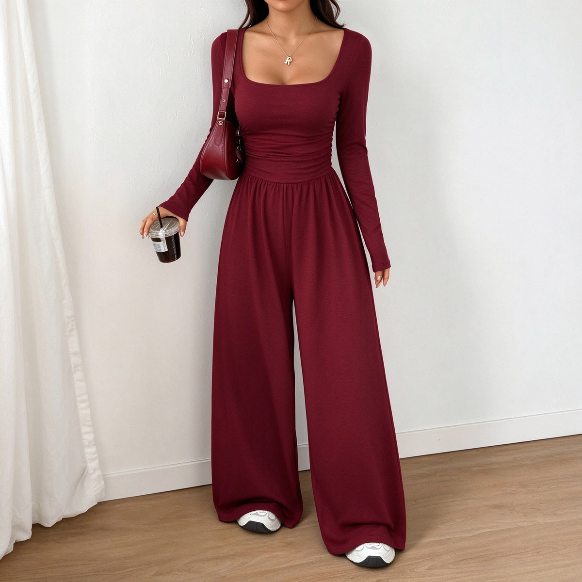 🔥 BESTSELLER | 8PCS $26.99 | Women's Knit Wide Leg Jumpsuit
