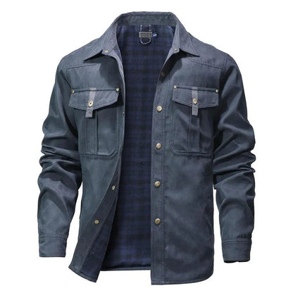 Herren-Flannel-Hemdjacke mit Futter