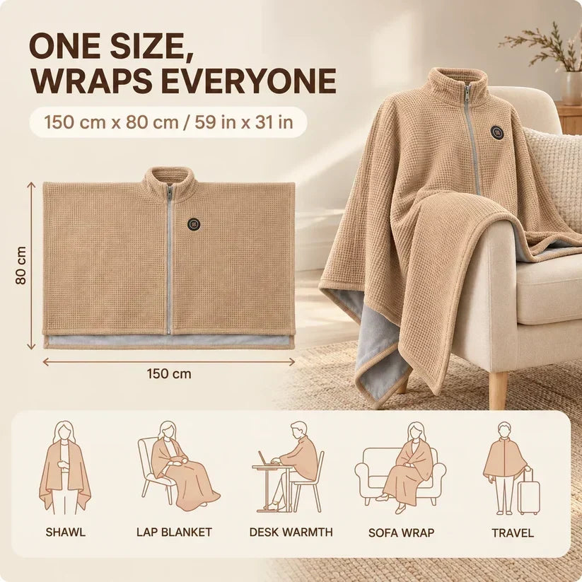 9-Piece Heated Shawl Bundle 🎃 Early Halloween Sale | Grab 9 Warm Shawls for Only $26.99