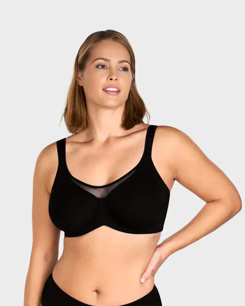 🔥Black Friday Deal! 5-PACK Only $24.99 💐 Women's Elegant Sheer Full Coverage Plus Size Bra