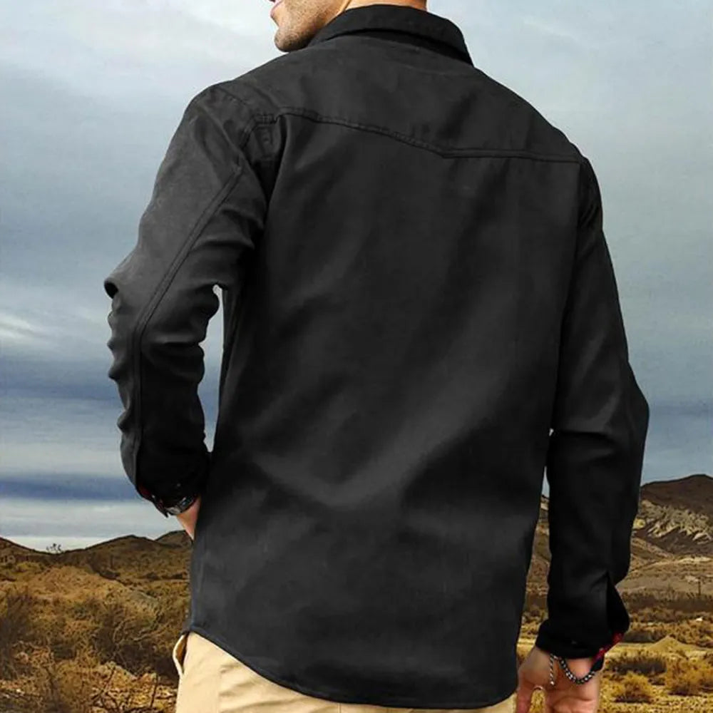 Herren-Flannel-Hemdjacke mit Futter