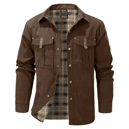 Herren-Flannel-Hemdjacke mit Futter